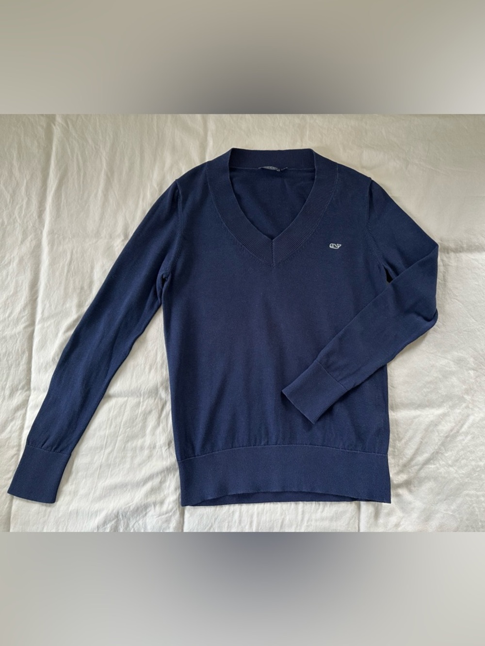 Vineyard Vines Navy V-Neck Sweater